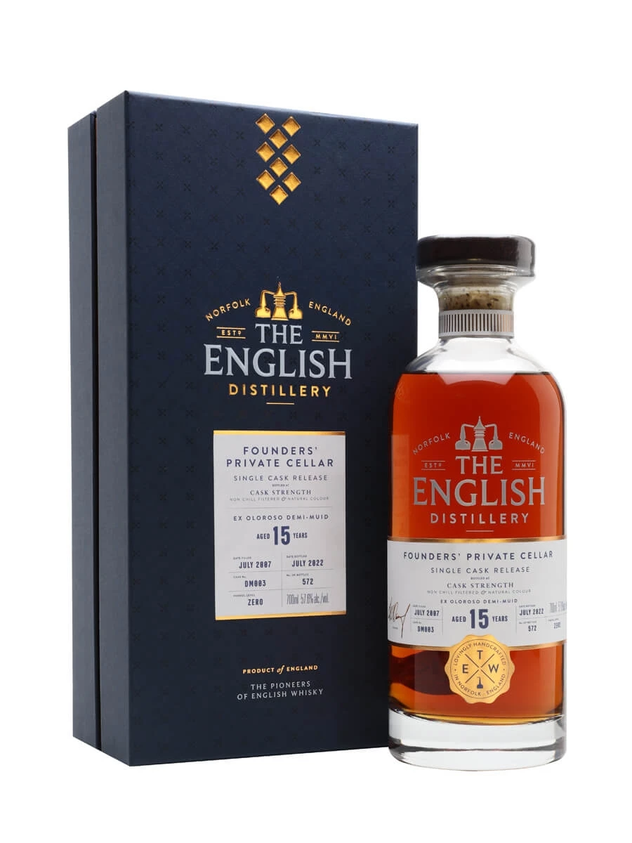 English Whisky Co. 15 Year Old Founders Private Cellar Sherry Cask 1 English Whisky Co. 15 Year Old Founders Private Cellar Sherry Cask